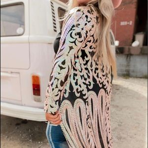 Royal Sequins Duster Long Sleeve